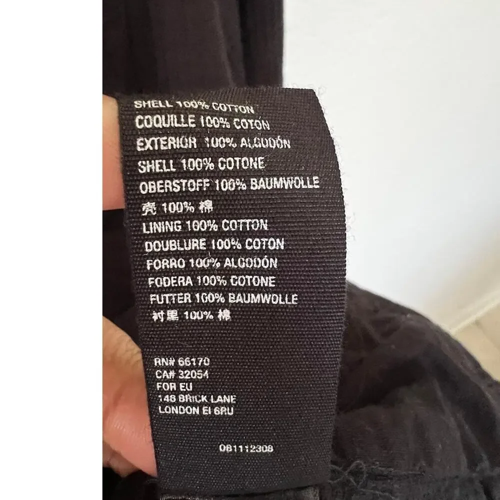 Free People Cotton Gauze Double Breasted Relaxed Blazer S Black Career Jacket
